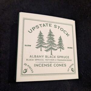 NEW! Upstate Stock Albany Black Spruce Incense Cones
